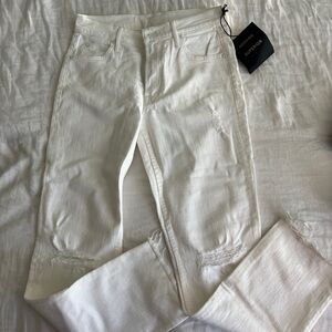 Mother Denim White Jeans straight / bootcut